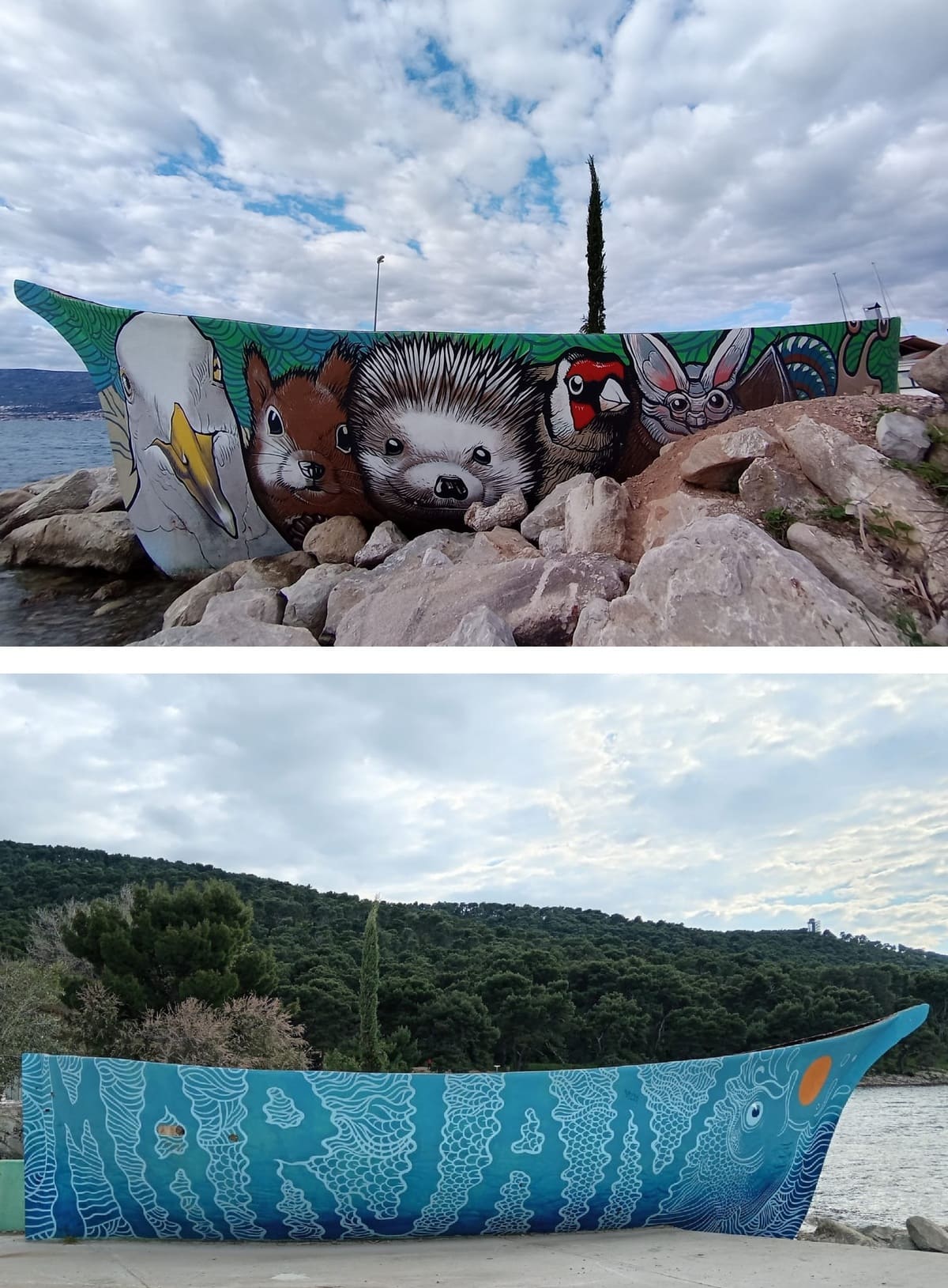 15. Oslikan napušteni brod na Prvoj vodi s porukom da se nalazimo u Park-šumi Marjan, u zaštićenoj prirodi koja je dom galebovima, vjevericama, ježevima, pticama, puževima i d (2)